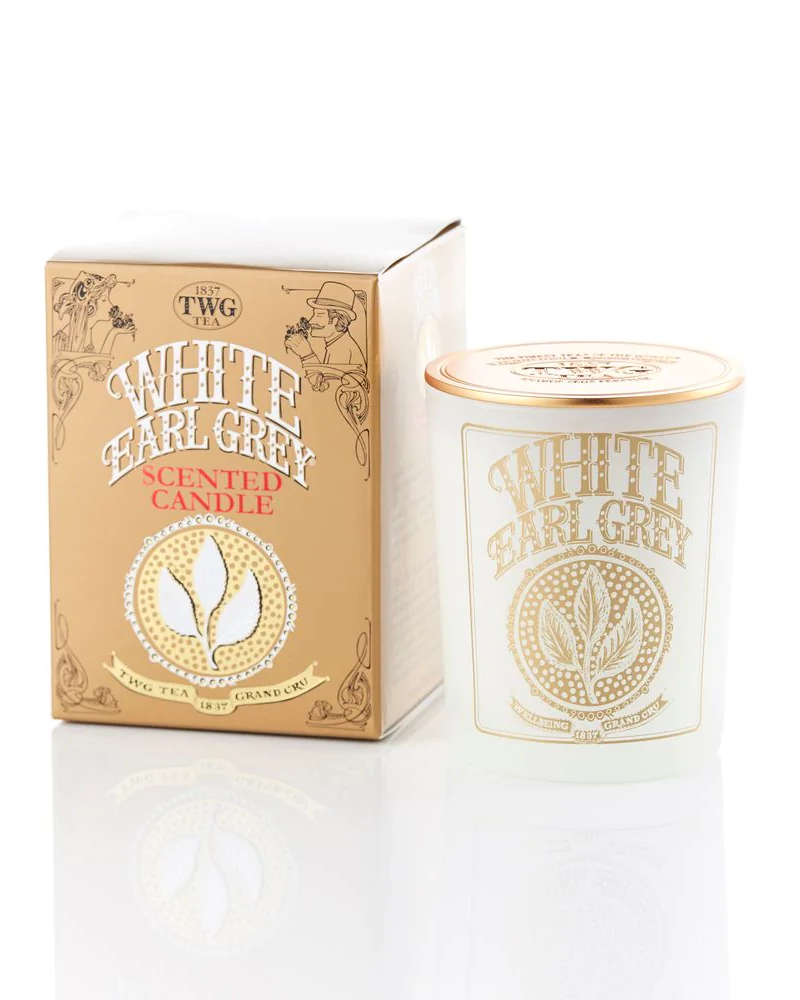 White Earl Grey Scented Candle